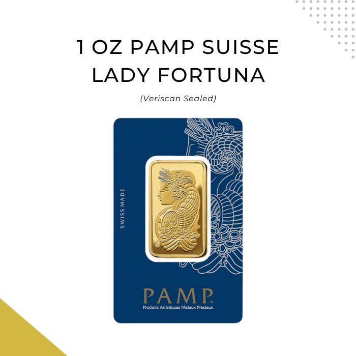 1 oz PAMP Suisse Lady Fortuna Veriscan Gold Bar (Sealed) bullion buy and sell prices in Charlotte NC