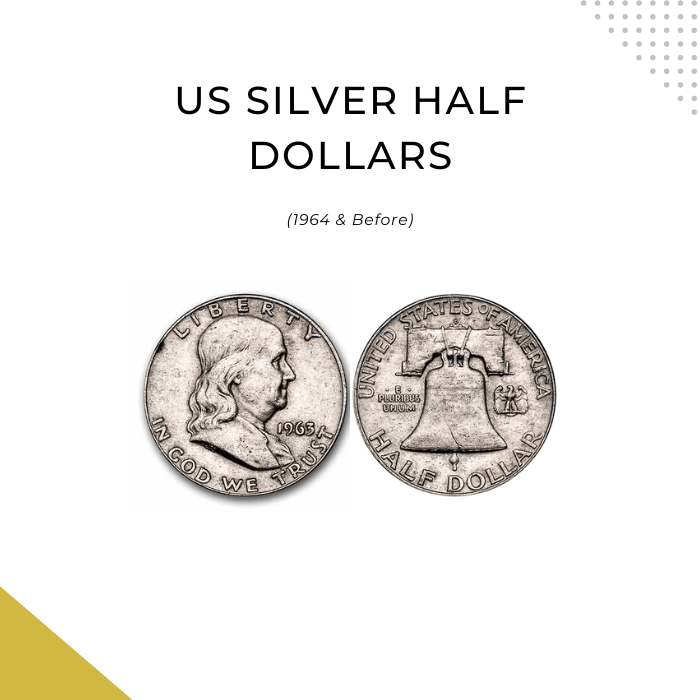 90% US Halves Per Face Dollar bullion buy and sell prices in Charlotte NC