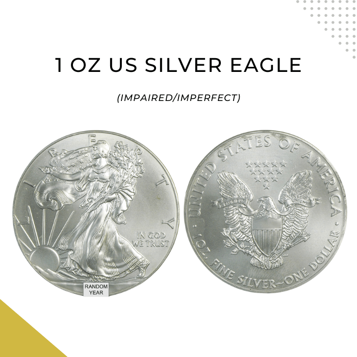 1 oz Impaired American Silver Eagles bullion buy and sell prices in Charlotte NC