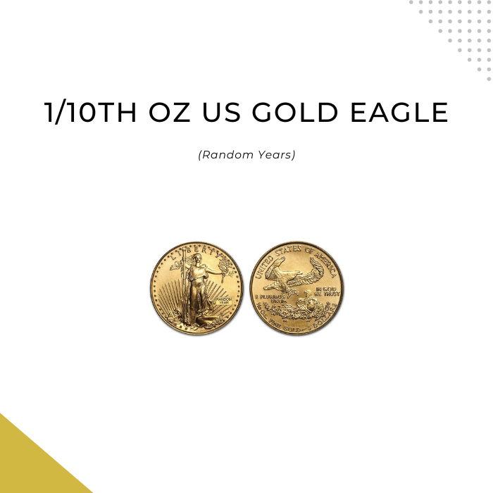 1/10 oz US Gold Eagles bullion buy and sell prices in Charlotte NC
